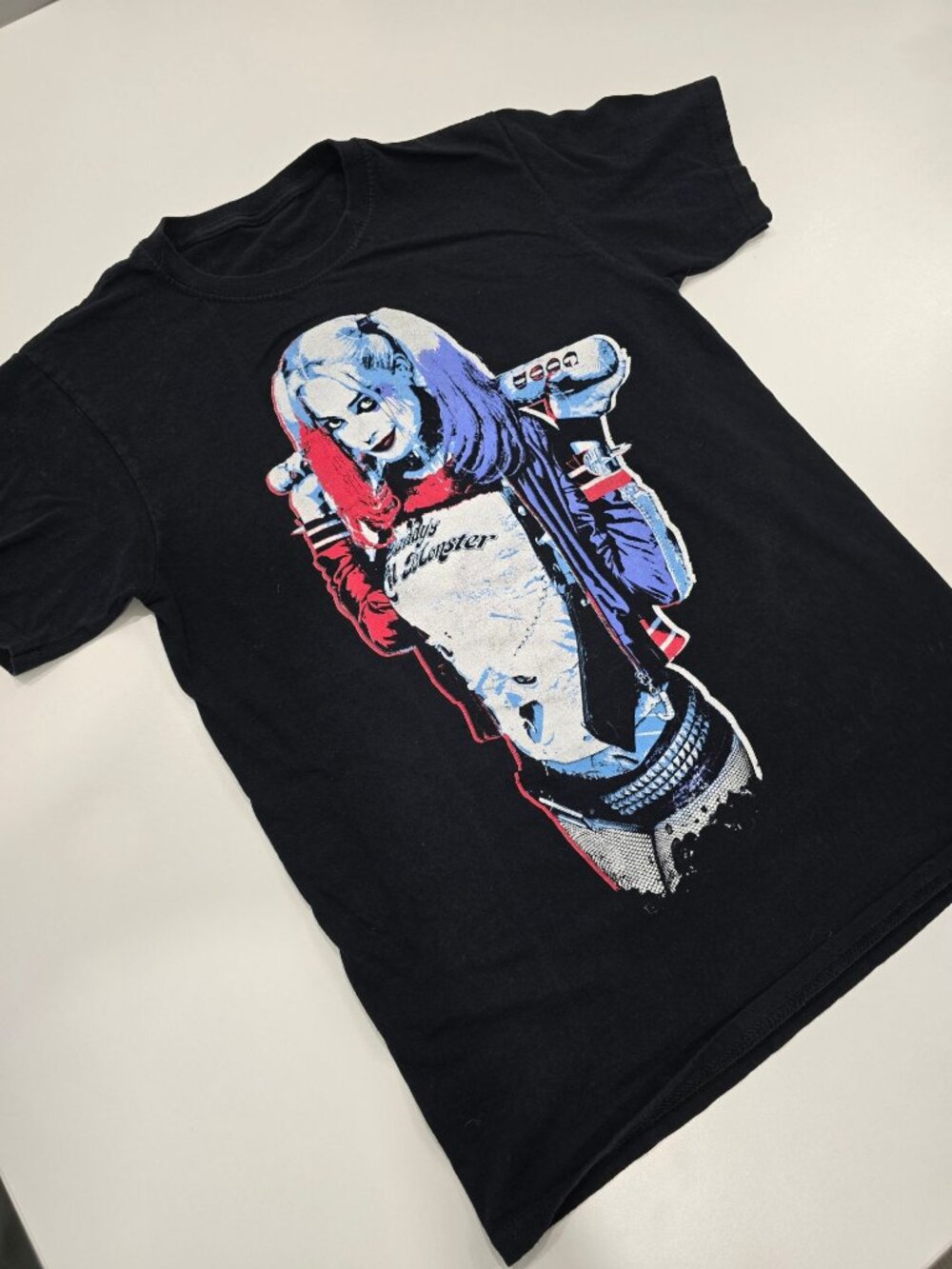 DC Comics ✦ Harley Quinn Lil Monster Graphic Tee ✦ Black Short Sleeve Size S - Picture 6 of 8